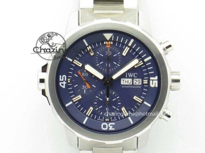 MIROTIME 0710 BestValue Mark XVIII IW328101 Black Ceramic M+F 1:1 Best Edition Blue Dial on Blue Nylon Strap A 7058
